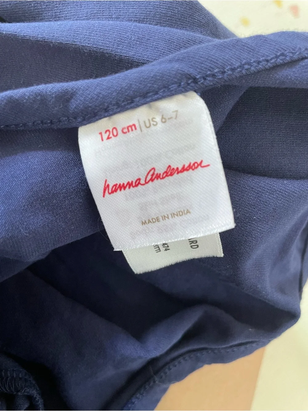 Hannah Andersson Rainbow Tulle Dress Navy Multi size 6/7